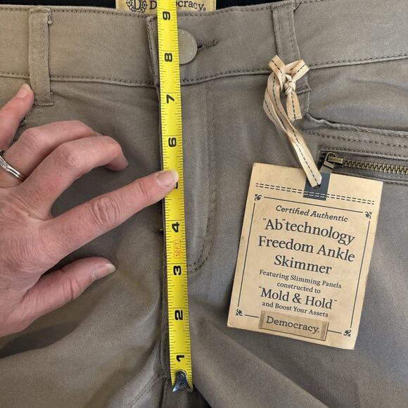 Democracy Jeans Womens 10 Brown Ab Technology Freedom Ankle Skimmer Stretch NWT - Picture 9 of 14